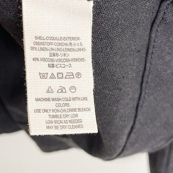 Free People Linen Blend Blazer Black XSmall XS Single Button Casual Lightweight - Picture 7 of 9